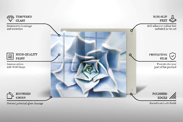 Skärbräda av glas Plantera blomma