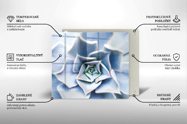 Skärbräda av glas Plantera blomma