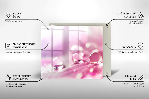 Skärbräda av glas Dagg blomblad