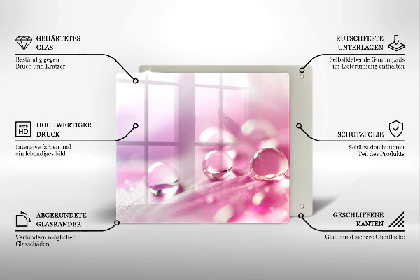 Skärbräda av glas Dagg blomblad