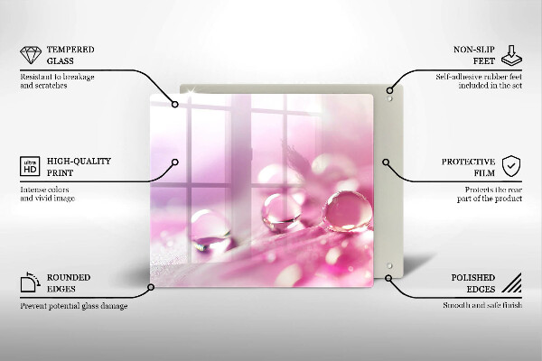 Skärbräda av glas Dagg blomblad
