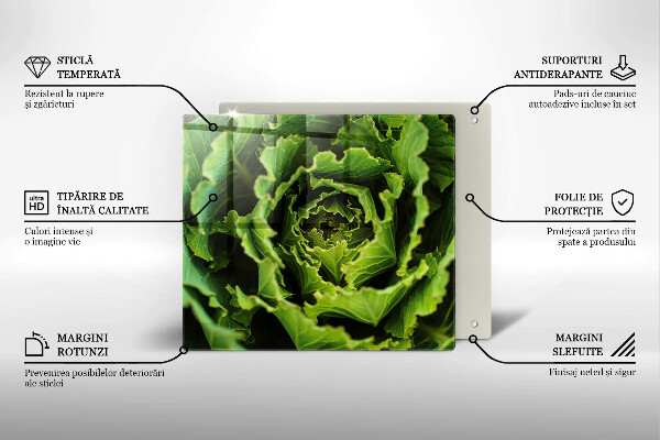 Skärbräda av glas Äter salladsblad
