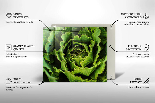 Skärbräda av glas Äter salladsblad