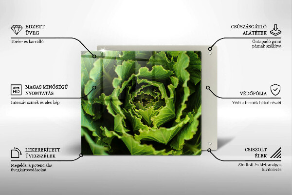 Skärbräda av glas Äter salladsblad