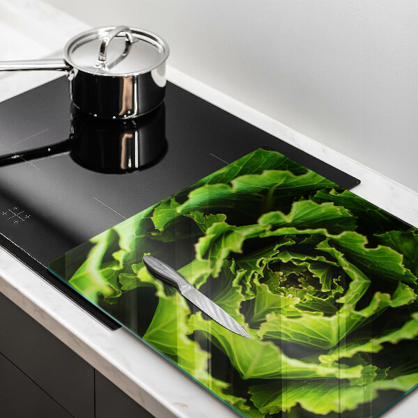 Skärbräda av glas Äter salladsblad