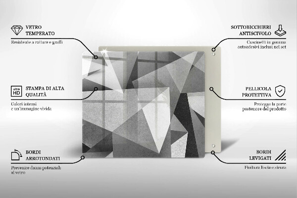 Skärbräda av glas Konkret skarp abstraktion