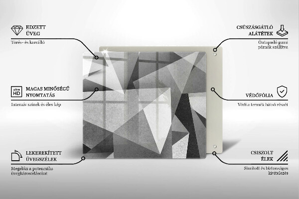 Skärbräda av glas Konkret skarp abstraktion