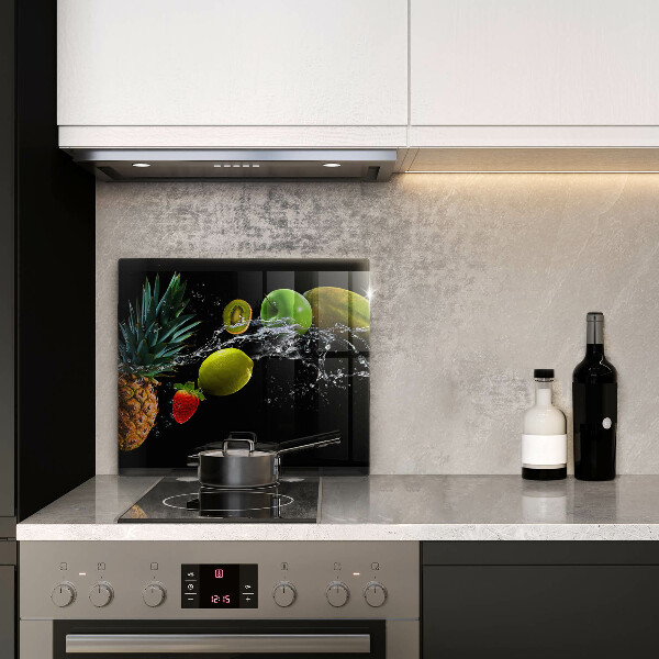 Skärbräda av glas Owoce w wodzie