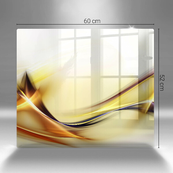 Skärbräda av glas Abstraktion ljusa linjer