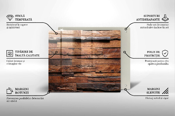 Skärbräda av glas Dekorativa träskivor