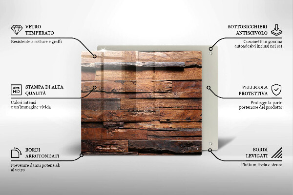 Skärbräda av glas Dekorativa träskivor