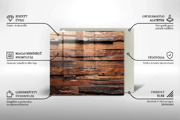 Skärbräda av glas Dekorativa träskivor