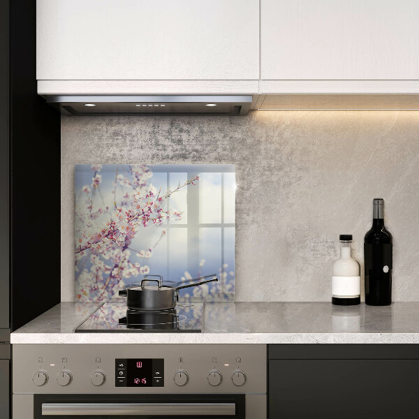 Skärbräda av glas Blommande träd