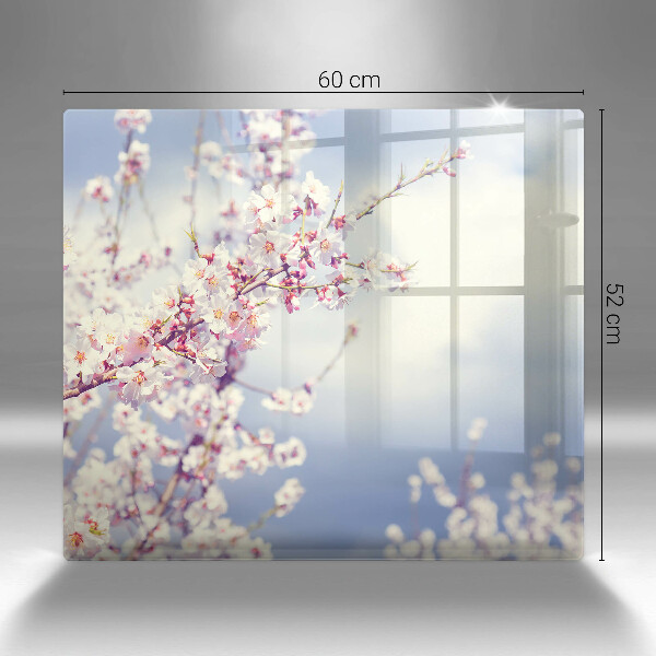 Skärbräda av glas Blommande träd