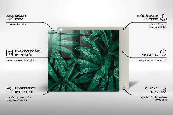 Skärbräda av glas Växter löv
