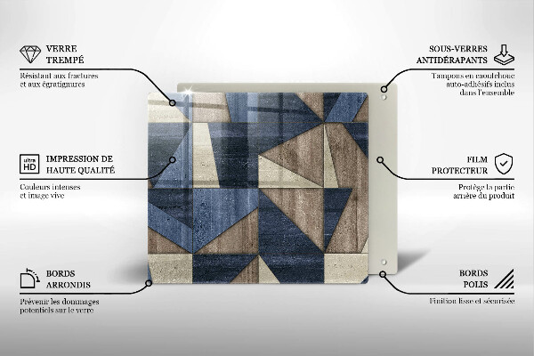 Skärbräda av glas Geometrisk abstraktion