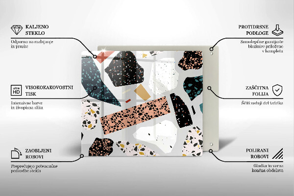 Skärbräda av glas Sten gres