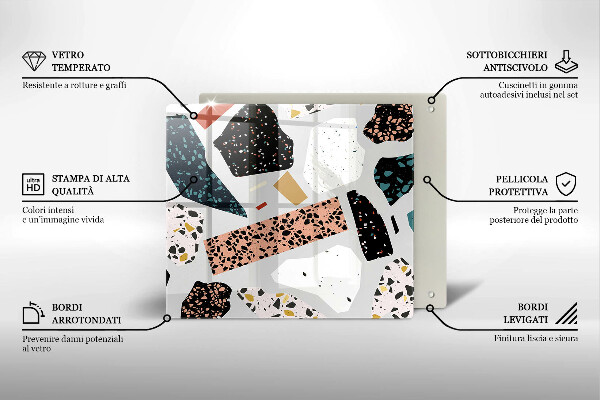 Skärbräda av glas Sten gres