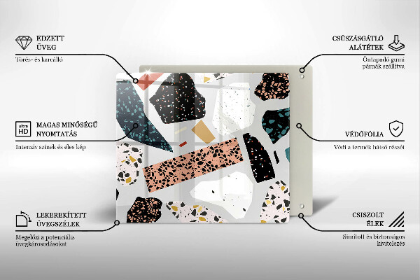 Skärbräda av glas Sten gres