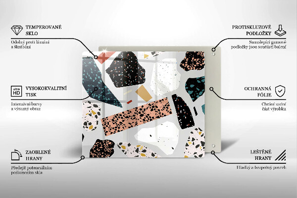 Skärbräda av glas Sten gres