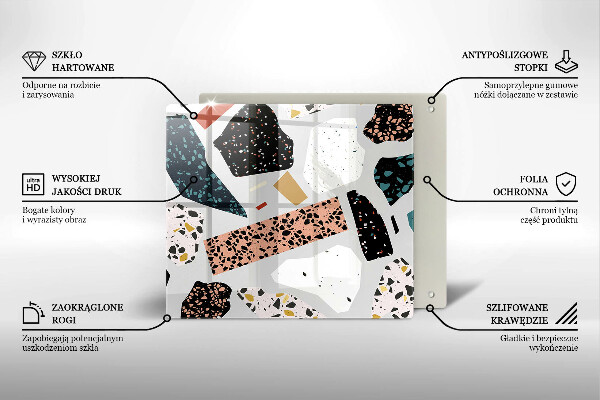 Skärbräda av glas Sten gres