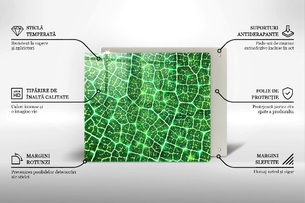 Skärbräda av glas Bladstruktur