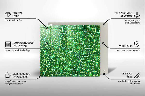 Skärbräda av glas Bladstruktur