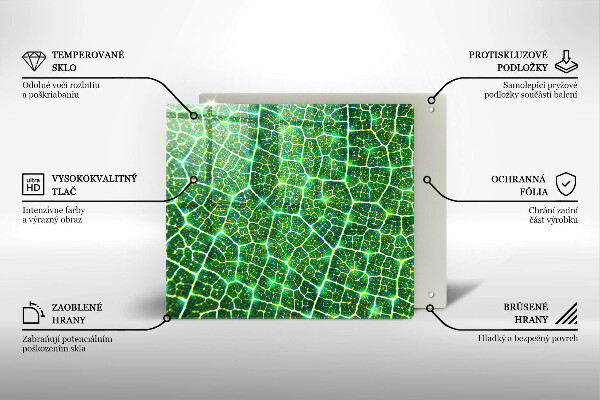 Skärbräda av glas Bladstruktur