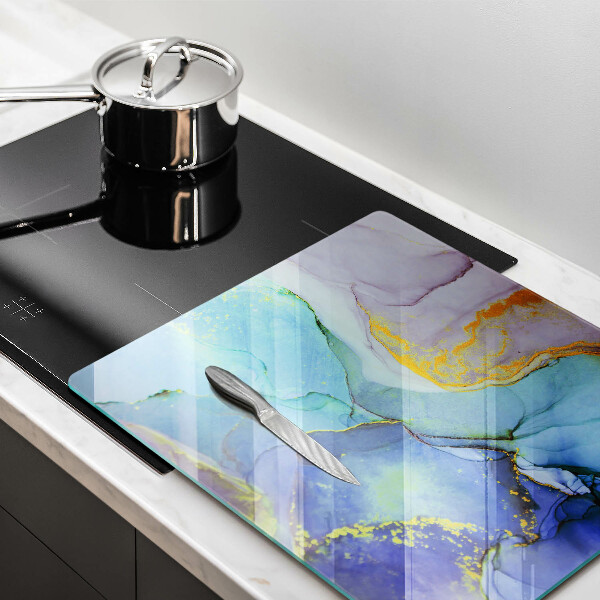 Skärbräda av glas Sprucket stenguld