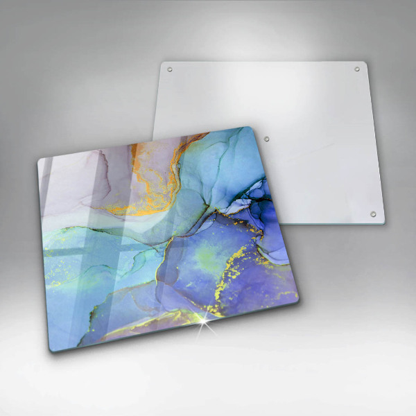 Skärbräda av glas Sprucket stenguld