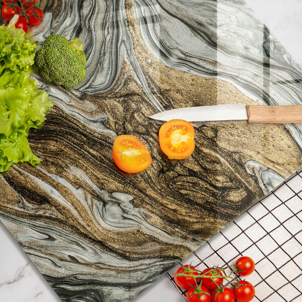 Skärbräda av glas Rik abstraktion