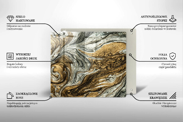 Skärbräda av glas Rik abstraktion