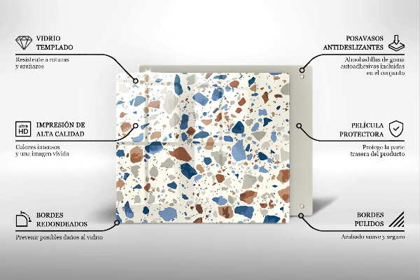 Skärbräda av glas Dekorativt stengods