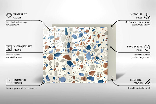 Skärbräda av glas Dekorativt stengods