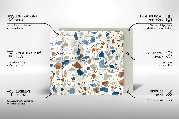 Skärbräda av glas Dekorativt stengods