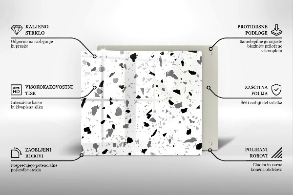 Skärbräda av glas Dekorativ sten gres
