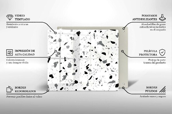 Skärbräda av glas Dekorativ sten gres