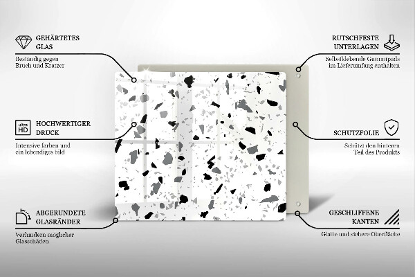 Skärbräda av glas Dekorativ sten gres
