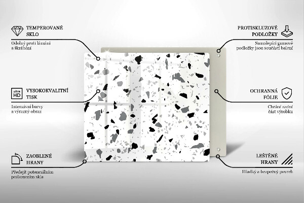 Skärbräda av glas Dekorativ sten gres