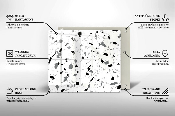 Skärbräda av glas Dekorativ sten gres