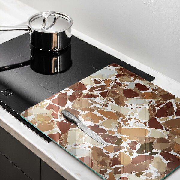 Skärbräda av glas Sten dekorativa fläckar