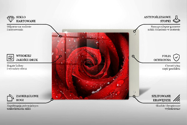 Skärbräda av glas Rosen blomblad