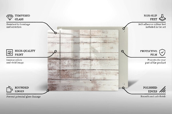 Skärbräda av glas Gamla träskivor