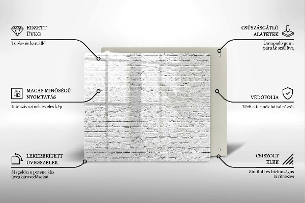 Skärbräda av glas Vägg tegelvägg