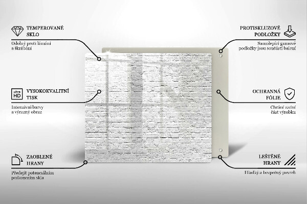 Skärbräda av glas Vägg tegelvägg