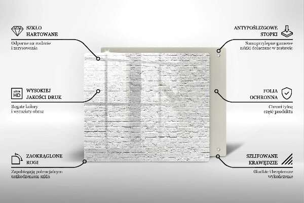 Skärbräda av glas Vägg tegelvägg