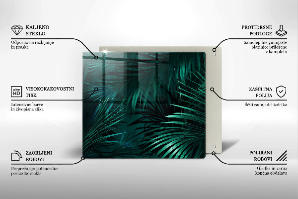 Skärbräda av glas Vilda djungellöv