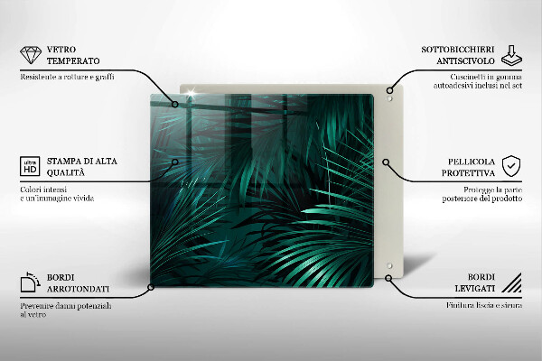 Skärbräda av glas Vilda djungellöv