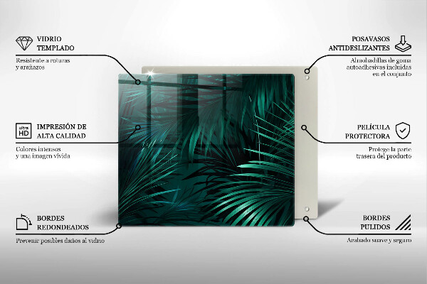 Skärbräda av glas Vilda djungellöv