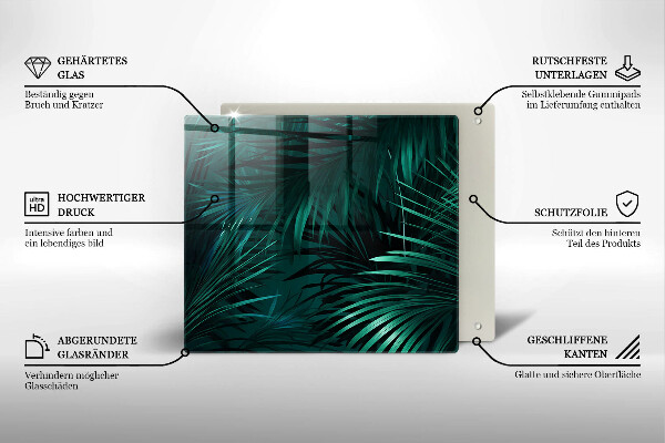 Skärbräda av glas Vilda djungellöv